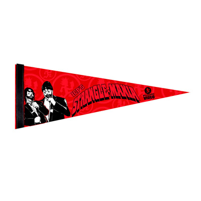 image of a red triangle pennant on a white background. pennant has icp on the left and says ICP's strangle mania